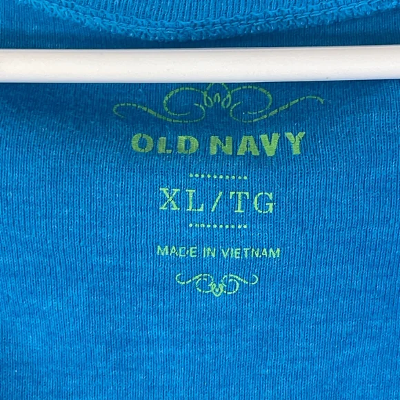 Women's Old Navy Blue Long Sleeve V-Neck Tee XL #211 - Picture 2 of 6
